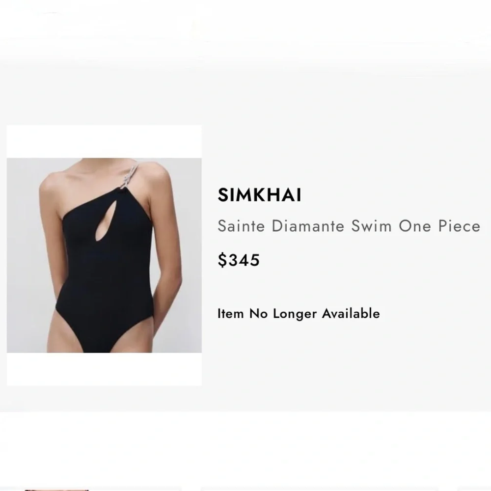 Simkhai Sainte Diamante One Piece Swimsuit Sz M